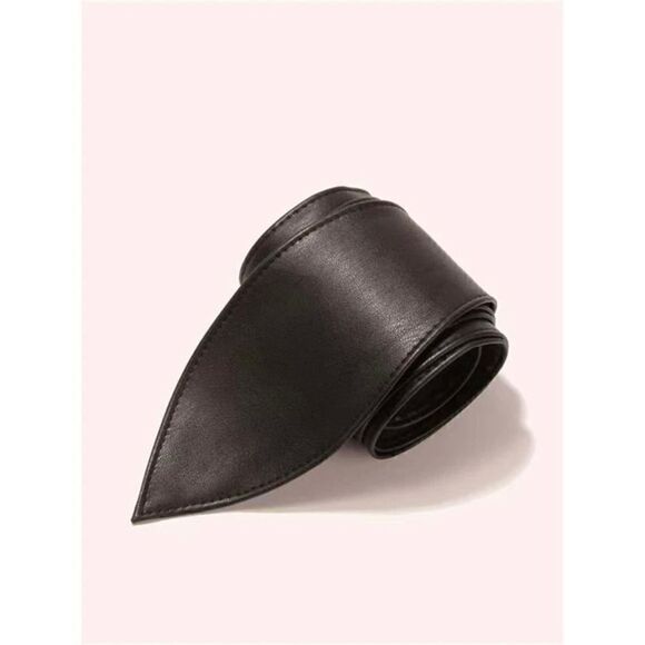 Women's Obi belt wide Vegan Leather corset knotted with bow at the waist - Picture 16 of 16